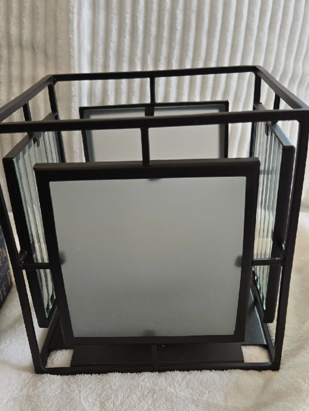 PartyLite Black and Clear Metal Glass Votive Lantern - Picture 4 of 6